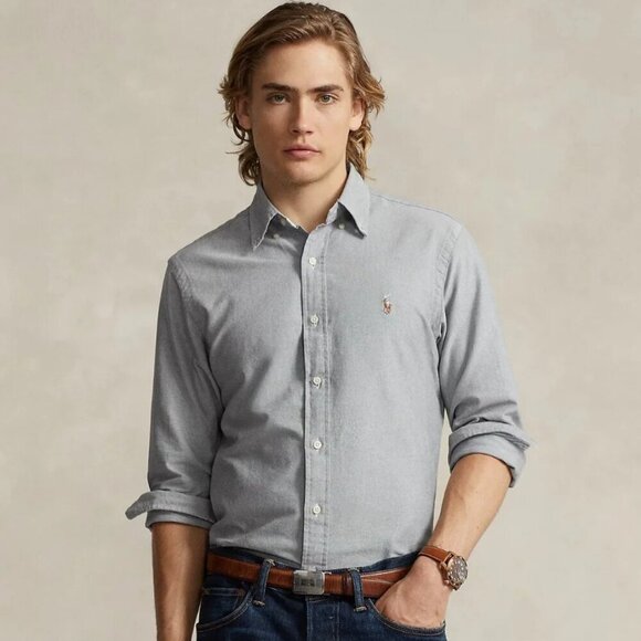Ralph Lauren Other - Ralph Lauren Men’s Oxford Classic Fit Long Sleeve Blue Gray Button Down Shirt
